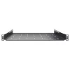 IT-BUDGET 19 inch Rack-Einlegeboden / Geräteablage - 40 kg Traglast - 350 mm Tiefe - Tiefenvariable Montage - Schwarz (90ITB19FB350S)