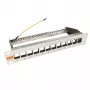 IT-BUDGET 10 inch Leeres Patchpanel für Keystone-Module - 12 Ports - Geschirmt - 1U - Unbestückt - Grau (90ITB10MT12PG)