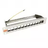 IT-BUDGET 10 inch Leeres Patchpanel für Keystone-Module - 12 Ports - Geschirmt - 1U - Unbestückt - Grau (90ITB10MT12PG)