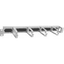 IT-BUDGET 1U 19 inch Kabelmanagement-Panel mit Bürstenleiste und 4 rückseitig versetzten Metall-Kabelclips, Hellgrau 90ITBKDFPMBV1HEG