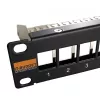 IT-BUDGET 10 inch Leeres Patchpanel für Keystone-Module - 12 Ports - Geschirmt - 1U - Unbestückt - Schwarz (90ITB10MT12PS)