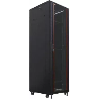 IT-BUDGET 19 inch Netzwerkschrank SRK - 38U - 600x600 mm - Glas-/Stahltür - Montiert - Schwarz (99ITB19SRK3866GSNM)