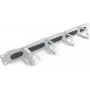 IT-BUDGET 19 inch Kabelmanagement-Panel mit Bürstenleiste und 4 Metall-Kabelbügeln, 1U, Hellgrau 90ITBKDFPMB1HEG