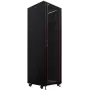 IT-BUDGET 19 inch Netzwerkschrank SRK, 38U, 600x800 mm, Glas-/Stahltür, Flatpack, Schwarz 90ITB19SRK3868GSN