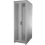 IT-BUDGET 19 inch Server Rack SRK - 42U - 600x1000 mm - Perforierte Doppeltüren vorne + hinten - Flatpack - Hellgrau (90ITB19SRK42610DTGN)