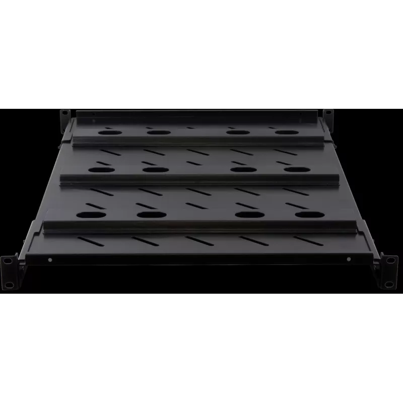 Rockstable RS19-SFH79 1U 19 inch Schwerlast-Festeinlegeboden, SPCC-Stahl, Schwarz, 60 kg Traglast