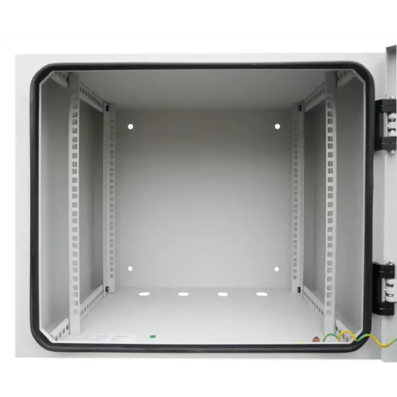 IT-BUDGET 19 inch Wandmontage-Netzwerkschrank Easy, 9U, 600x400mm, Stahltür, Hellgrau 90RR19CWV964MG