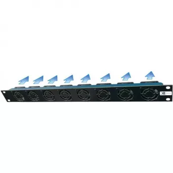 Liebernetz 19 inch 1U Rack-Lüftereinheit, horizontale Ansaugung, 95 m³/h, 12V DC, 34 dB, Schwarz (90LN19LUE1HE8B)