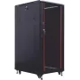 IT-BUDGET 19-Serverschrank SRK - 27 HE - BxT 800x800 mm - Sicht-/Vollblechtür - Kabelkanäle - Flatpack - schwarz (90ITB19SRK2788GSN)
