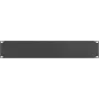 IT-BUDGET 19 inch Blindplatte / Rackblende - 2U - Stabile Metallversion - Schwarz (90ITBBP2HES)
