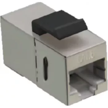 IT-BUDGET RJ45 Modul-Kupplung Cat. 6A geschirmt, kompakt, Snap-in, silber 90ITBMK6AS