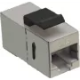 IT-BUDGET RJ45 Modul-Kupplung Cat. 6A geschirmt, kompakt, Snap-in, silber 90ITBMK6AS