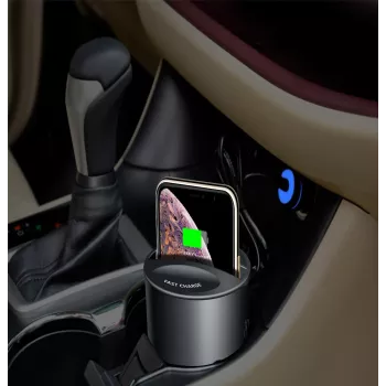 CYOO Cup Wireless Charger 15W Qi Auto-Ladestation Schwarz CY122326