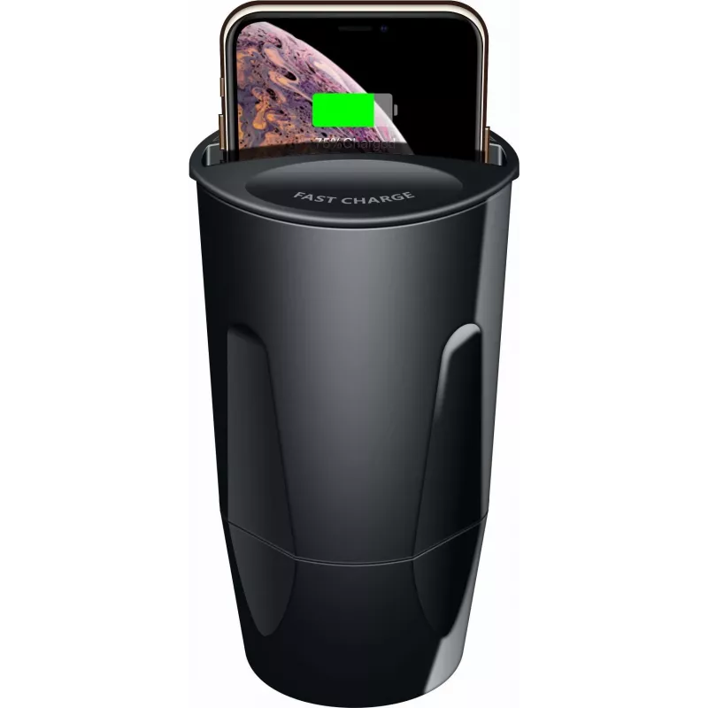 CYOO Cup Wireless Charger 15W Qi Auto-Ladestation Schwarz CY122326