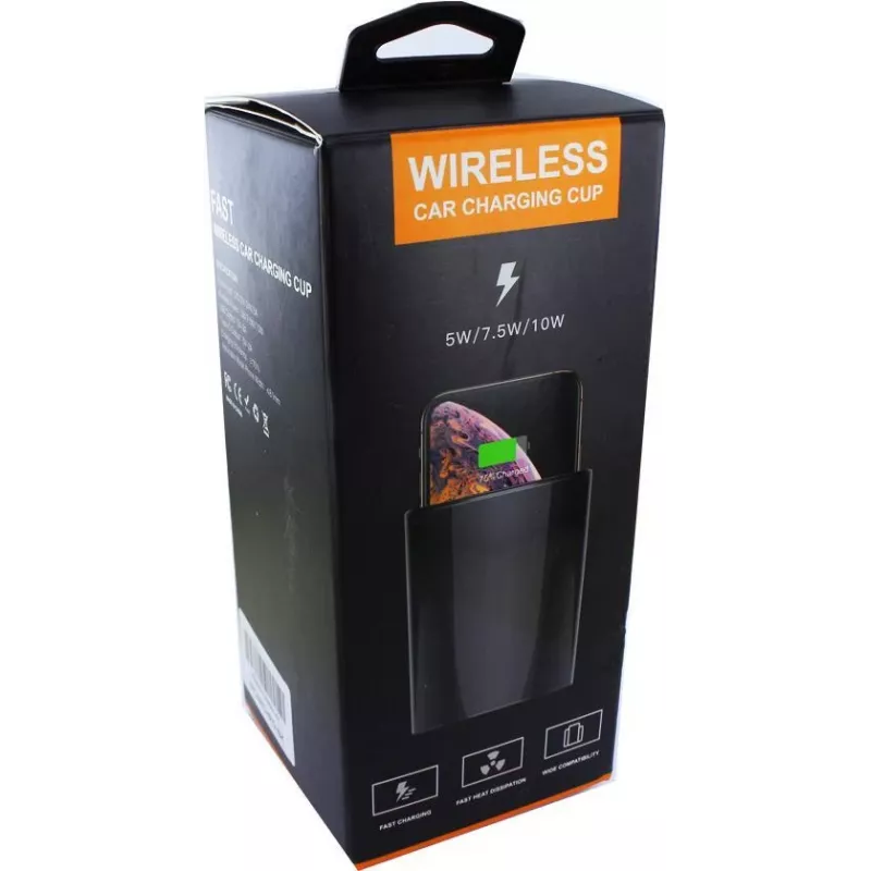 CYOO Cup Wireless Charger 15W Qi Auto-Ladestation Schwarz CY122326