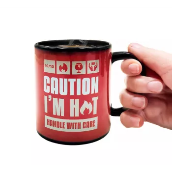 Mad Monkey Caution I am Hot farbwechselnde Tasse 2000152
