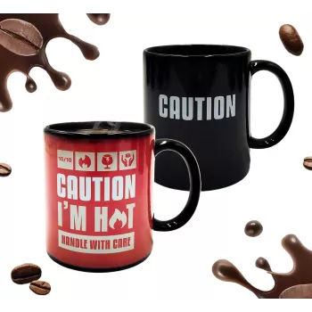 Mad Monkey Caution I am Hot farbwechselnde Tasse 2000152