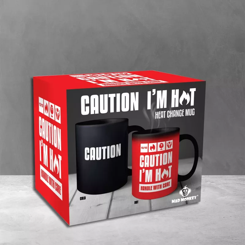 Mad Monkey Caution I am Hot farbwechselnde Tasse 2000152
