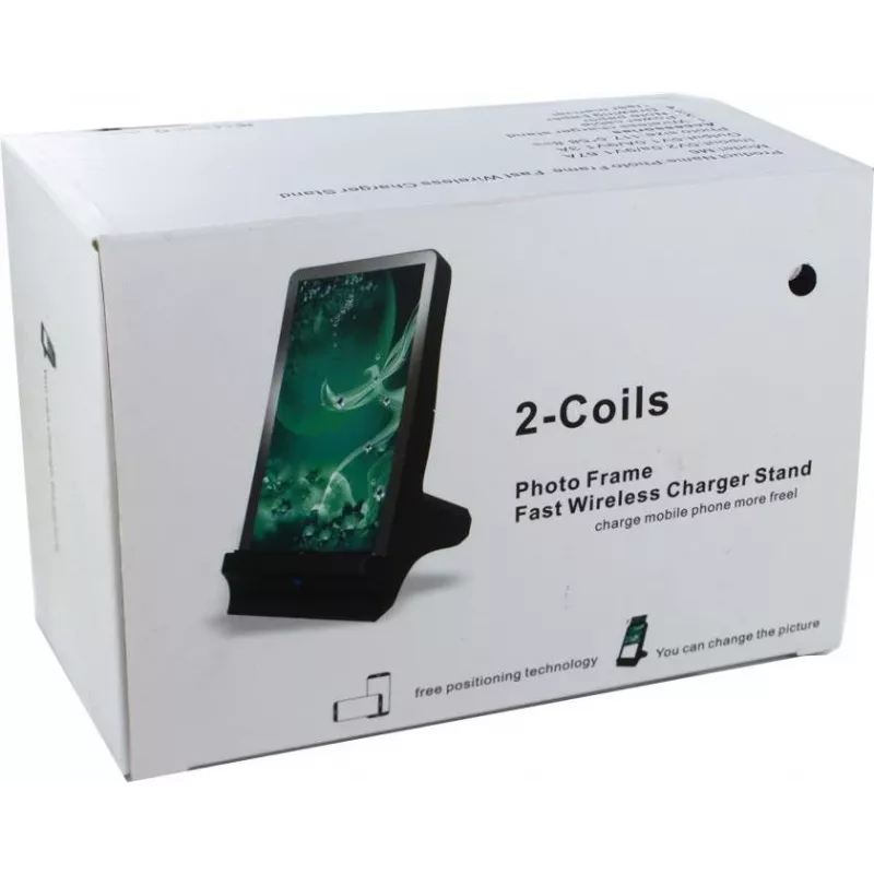 CYOO CY120787 7 inch Digitaler Bilderrahmen mit Qi-Ladepad - Schwarz