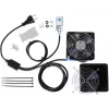 IT-BUDGET IT-Schrank-Lüfter-Kit mit Thermostat, 160 m³/h, 230 V, vorverdrahtet, 1 Lüfter 90ITBTKD180603KTHS128