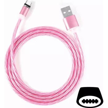 CYOO Flow Light USB-C Kabel 1m Pink mit leuchtendem LED-Flow-Effekt CY120984