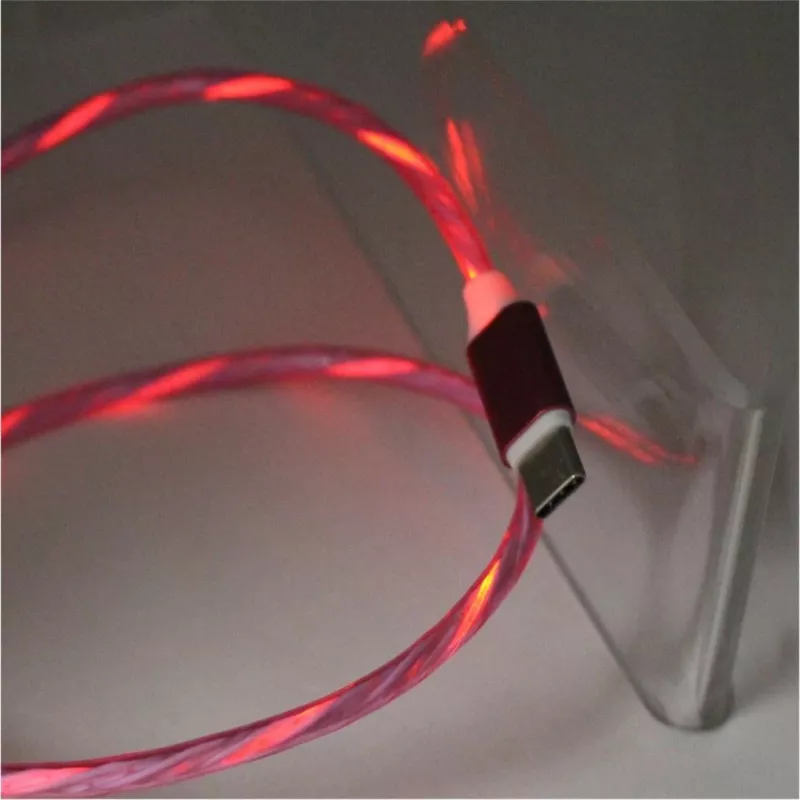 CYOO Flow Light USB-C Kabel 1m Pink mit leuchtendem LED-Flow-Effekt CY120984