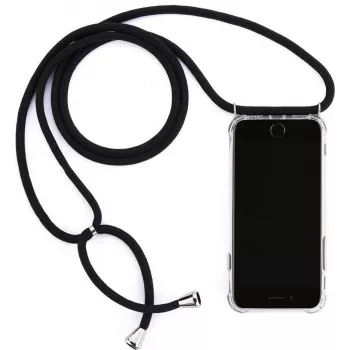 CYOO Necklace Case+ Handykette für Samsung Galaxy S10e – Schwarzes Silikon mit Lanyard (CY121018)