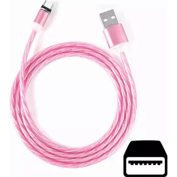 CYOO Flow Light Micro-USB-Ladekabel 1m Pink mit fließendem Lichteffekt CY121350