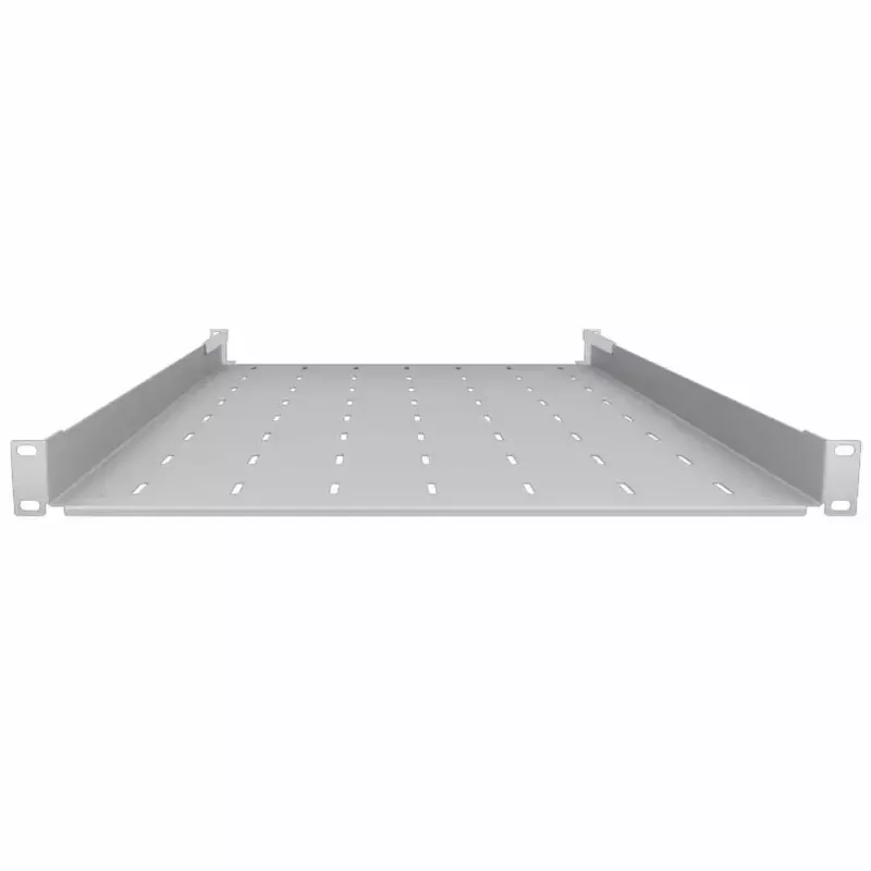 IT-BUDGET 19 inch Festes Rackregal Hellgrau 750 mm Tiefe 40 kg 90ITB19FB750G