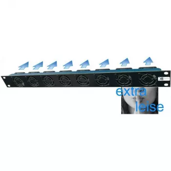 Liebernetz 19-SILENT Lüftereinheit - Horizontaler Luftstrom Einlass - 50 m³/h - 1U - 12V DC - Superleise 15 dB - Schwarz (90LN19LUE1HE8BS)