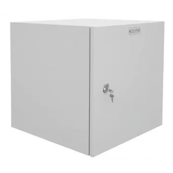 IT-BUDGET 19 inch Wandgehäuse Netzwerkschrank Easy, Stahltür, 15U, 600x600 mm, Lichtgrau 90RR19CWV1566MG