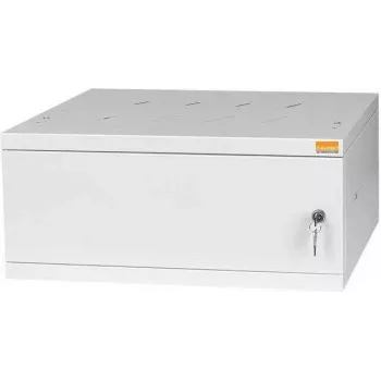 IT-BUDGET 19-Zoll-Wandgehäuse TAUNUS 4U 350mm Tiefe Massivtür Lichtgrau 90ITB19435MG