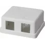 IT-BUDGET Aufputz-Datenanschlussdose für 2 x RJ45 Keystone-Module - Weiß 90ITBAKPG2P