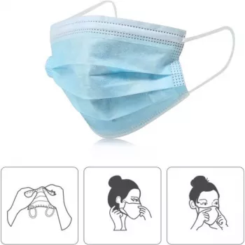 CYOO CY122187 Einweg-Gesichtsmaske 3-lagig Blau 10er-Pack