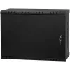 IT-BUDGET 19 inch Wandverteilergehäuse, 3U, tiefenvariable vertikale Montage, 180 mm tief, max. Einbautiefe 300 mm, Schwarz 90ITBWV19VTV3S
