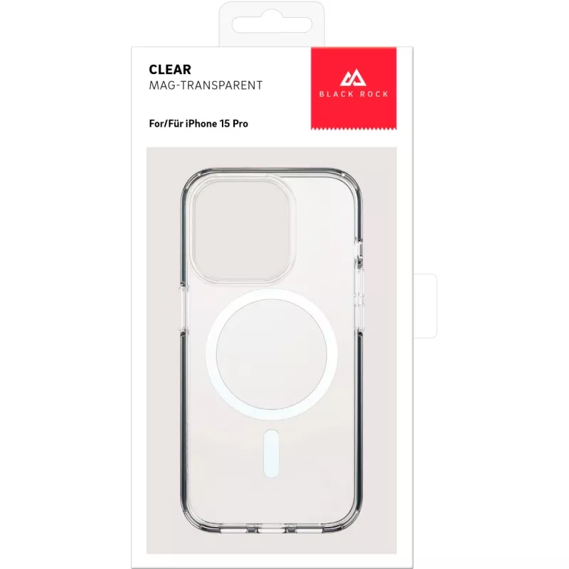 Black Rock Cover Mag Clear Hülle für Apple iPhone 15 Pro, Transparent (00221270)