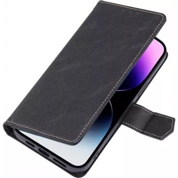 CYOO Premium BookCase Wallet Hülle für iPhone 14 Pro, Schwarz CY122793