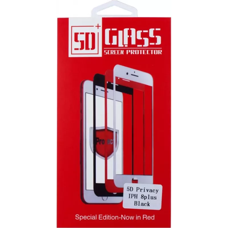 CYOO Privacy 5D Panzerglas Displayschutzfolie für Apple iPhone 8 Plus – Schwarz
