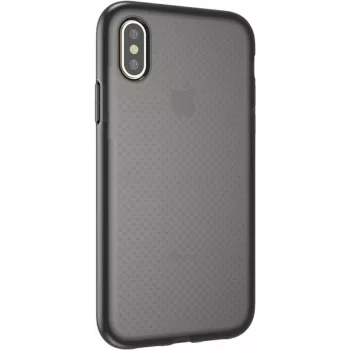 CYOO Dot Back Silikonhülle für Apple iPhone XS Max - Transparent/Schwarz