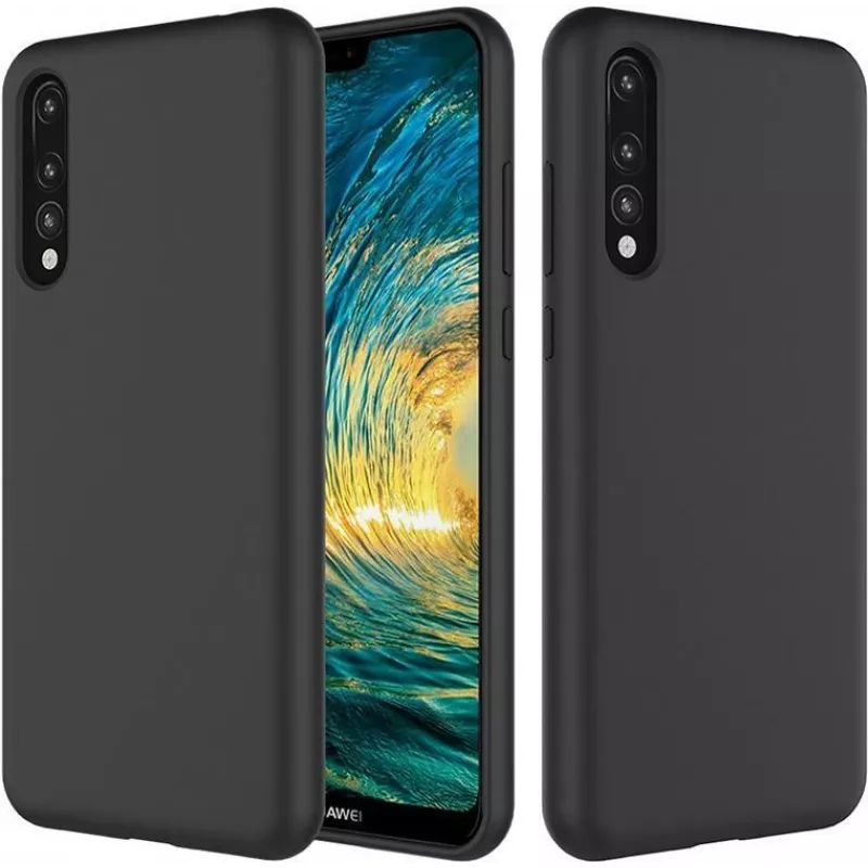 CYOO Premium Flüssigsilikon-Hülle für Huawei P20 Pro – Schwarz