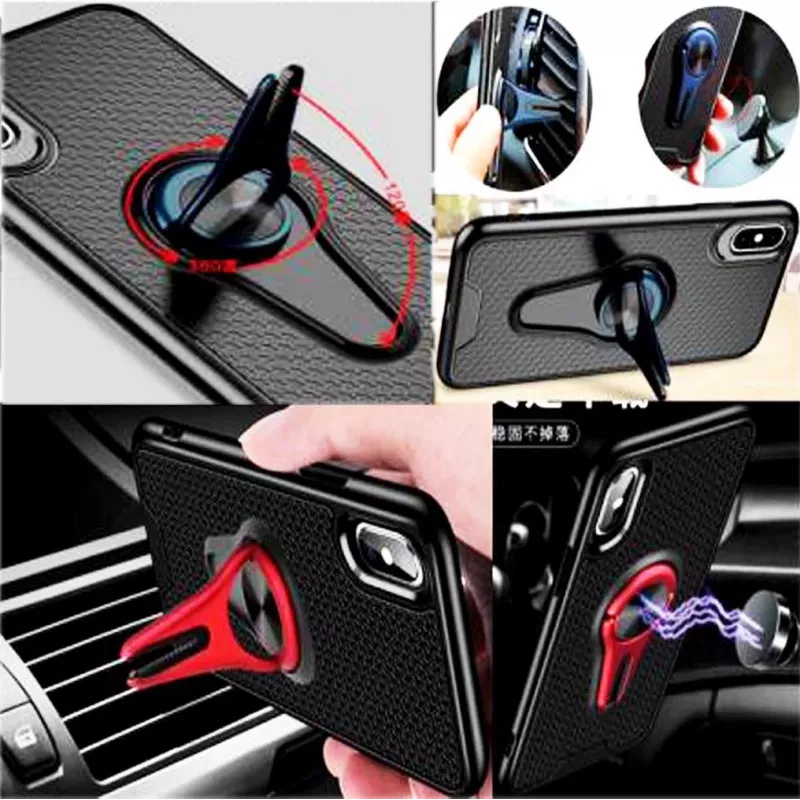 CYOO 360° drehbarer magnetischer Auto-Lüftungshalter für iPhone X/XS – Grau CY121002