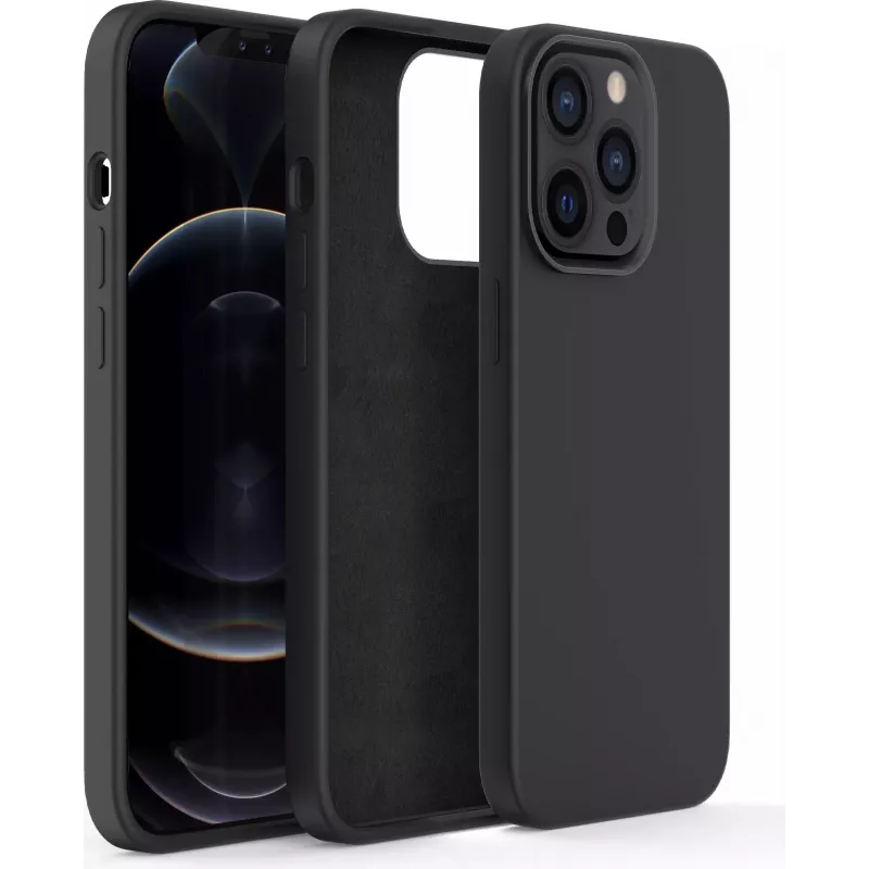 CYOO Premium Flüssigsilikon-Hülle für Apple iPhone 14 Plus – Schwarz CY122779
