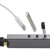 EXSYS EX-1133-N-3 USB 3.2 Gen 1 Hub mit 3x USB-A-Anschlüssen und Gigabit-Ethernet (USB-C)