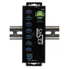 EXSYS USB 3.2 Gen1 7-Port Industrie-Hub mit DIN-Schienen-Kit und 15kV ESD-Schutz (EX-1187HMVS-2)