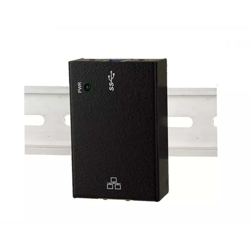 EXSYS EX-1321-WT USB 3.2 Gen1 zu Gigabit Ethernet Adapter mit DIN-Schienen-Kit, Metallgehäuse