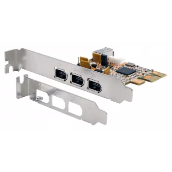 EXSYS EX-16500E-2 FireWire 1394a PCIe Karte, 3+1 Port, TI Chipsatz