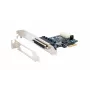EXSYS EX-46022 PCIe 2S Serial RS-232 Karte, Oktopus-Kabel (EXAR Chipsatz)