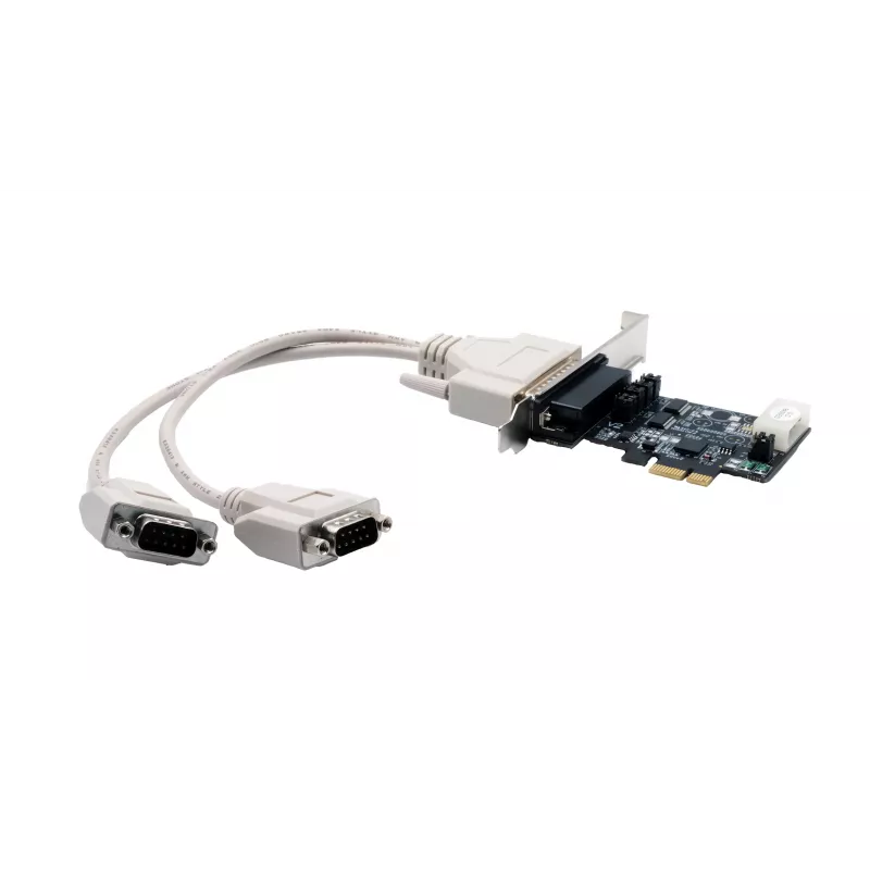 EXSYS EX-46022 PCIe 2S Serial RS-232 Karte, Oktopus-Kabel (EXAR Chipsatz)