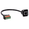 EXSYS EX-49161 D-Typ RJ45 Buchse auf 8-Pin Klemmenblock Adapter mit Drucktaster, CAT.5e, 20 cm