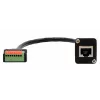 EXSYS EX-49161 D-Typ RJ45 Buchse auf 8-Pin Klemmenblock Adapter mit Drucktaster, CAT.5e, 20 cm